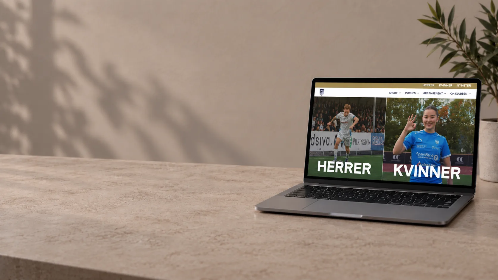 Nettside for en idrettsklubb laget av Webiser