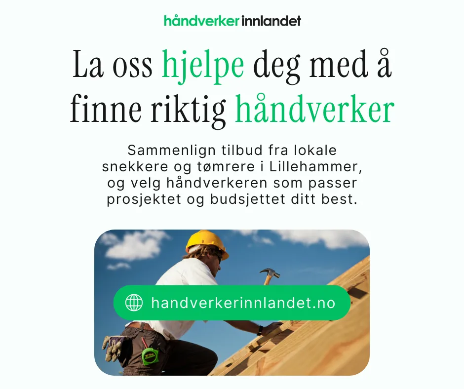 Annonse og landingsside for Håndverker Innlandet