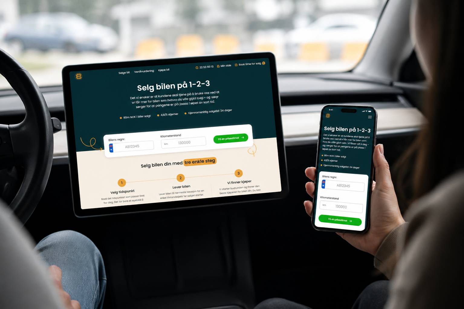 Bilmeglerne prosjekt levert av Webiser AS